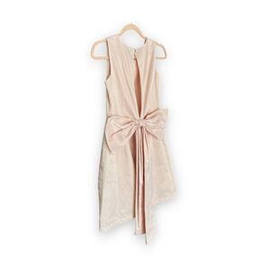 POEM BANGKOK | Pink Silk-Satin Bow Mini Dress (S)